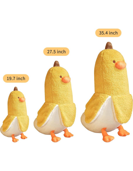 Peluche Pato Banana PEACH CAT 50 cm Amarillo Kawaii