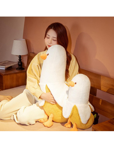 Peluche Pato Banana PEACH CAT 50 cm Amarillo Kawaii