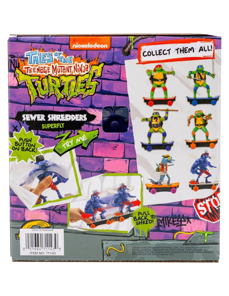 Juguete Patineta Tortugas Ninja Superfly 12.7 cm Coleccionable Juguete Patineta Tortugas Ninja Superfly 12.7 cm Coleccionable