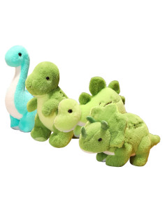 Set 4 Juguetes de Peluche Dinosaurio BUALR Suaves