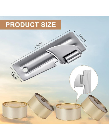 Abrelatas de Camping Chumia de Acero Inoxidable - 8 Piezas