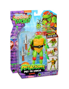 Figura Tortuga Ninja Raphael 14 cm Mutaciones Deluxe Playmates 2