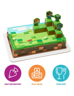 Adorno de Pastel DecoSet Minecraft Mobs Beware 6 Piezas 2