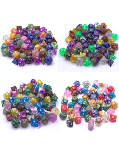 Bolsa de Dados Misteriosa 0.24 kg - 100 Dados RPG D&D