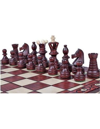 Piezas de Ajedrez de Madera Embajada - Fieltro y Pesadas