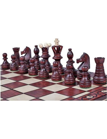 Piezas de Ajedrez de Madera Embajada - Fieltro y Pesadas