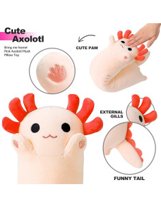 Almohada de Peluche Axolote Naranja PEACH CAT 50.8 cm 2