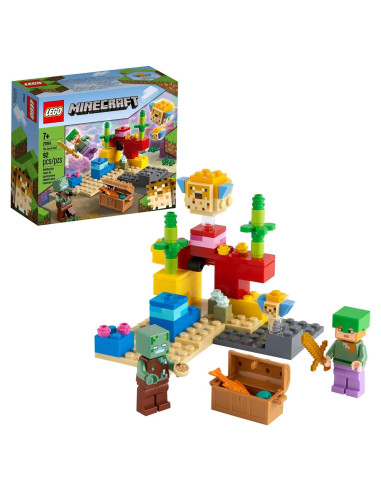 LEGO Minecraft Arrecife de Coral 21164 con Alex y Zombie