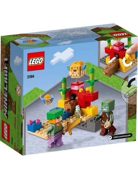 LEGO Minecraft Arrecife de Coral 21164 con Alex y Zombie