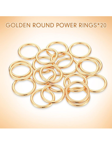 Anillos Dorados Chalyna 20 Pcs para Manualidades DIY