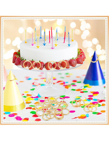 Anillos Dorados Chalyna 20 Pcs para Manualidades DIY