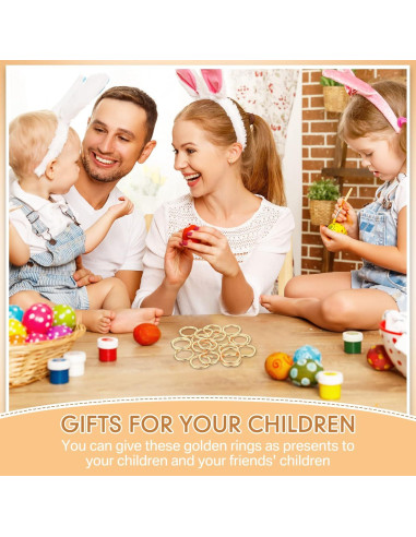 Anillos Dorados Chalyna 20 Pcs para Manualidades DIY