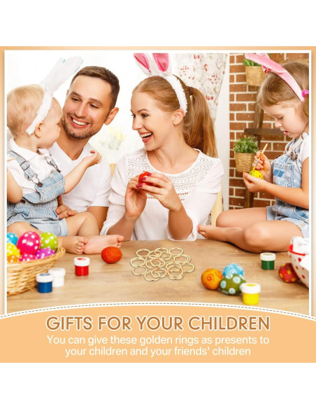 Anillos Dorados Chalyna 20 Pcs para Manualidades DIY