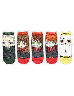 Calcetines Cortos Harry Potter Anime 5 Paquetes para Mujeres