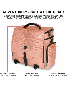 Bolsa de Aventura ENHANCE Dragón Rosa para RPG y DnD 2