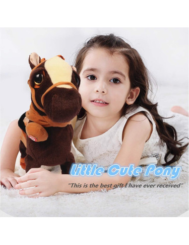Peluche Interactivo Smalody Pony Robot Caminante Negro