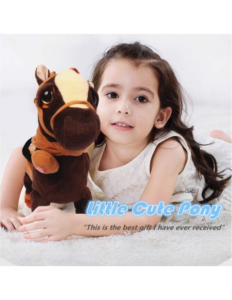 Peluche Interactivo Smalody Pony Robot Caminante Negro Peluche Interactivo Smalody Pony Robot Caminante Negro