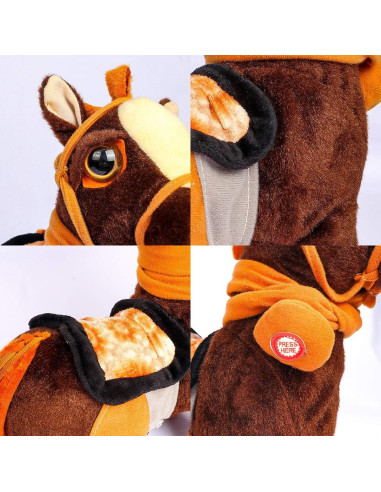 Peluche Interactivo Smalody Pony Robot Caminante Negro