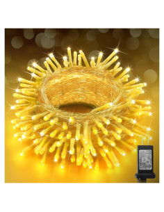 Luces de Cuerda de Navidad KNONEW 15.24m 150LED Blanco Cálido