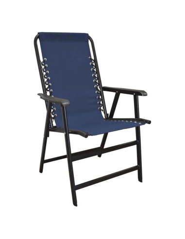 Silla Plegable Deportiva Caravan Azul con Suspensión Doble Bungee