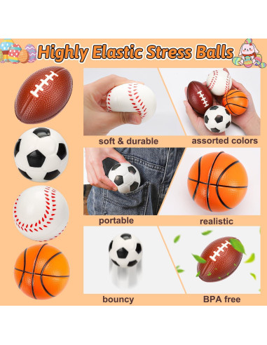 Thremhoo 16 Pelotas Antiestrés para Niños 3-8 Años