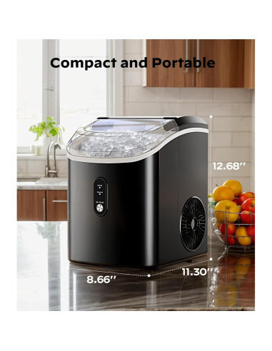 Máquina de Hielo Nugget Totnz TZIM117B-2 14.97 kg/24h