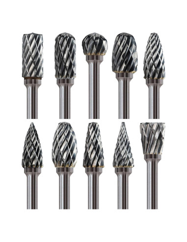 10 Puntas de Carburo Mars-Rock 3mm para Dremel Kit