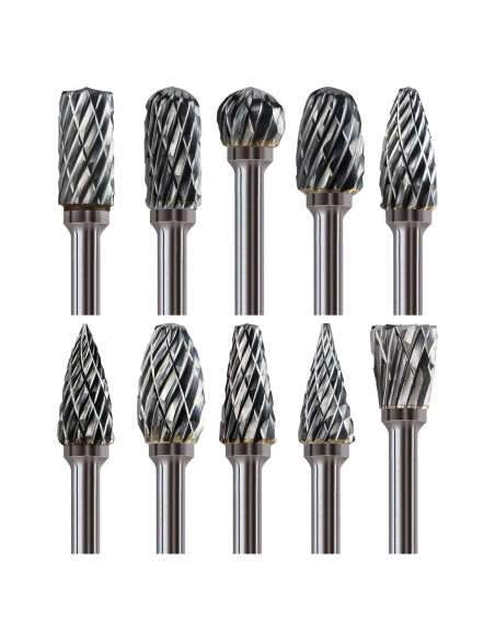 10 Puntas de Carburo Mars-Rock 3mm para Dremel Kit