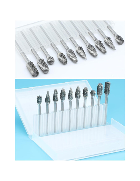 10 Puntas de Carburo Mars-Rock 3mm para Dremel Kit