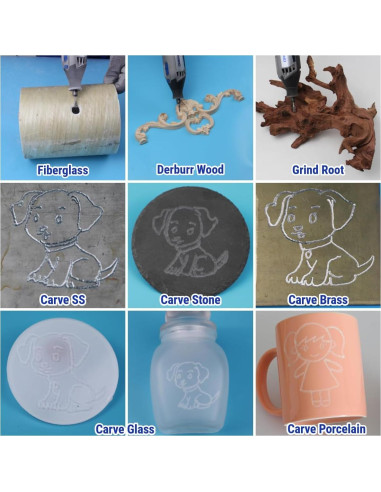 10 Puntas de Carburo Mars-Rock 3mm para Dremel Kit