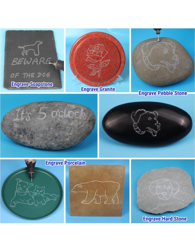 10 Puntas de Carburo Mars-Rock 3mm para Dremel Kit