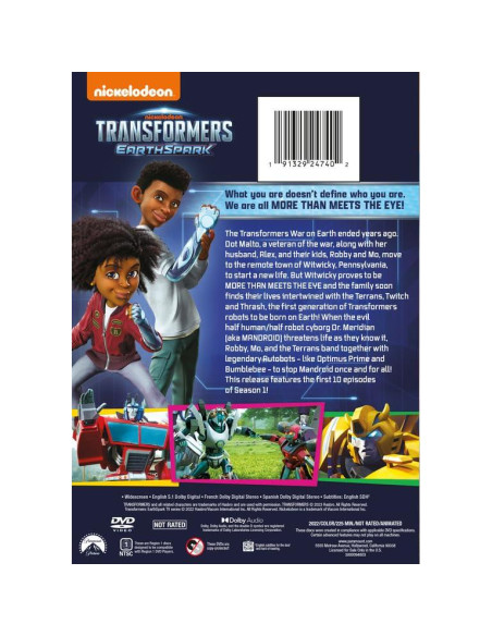 Transformers: EarthSpark DVD - Temporada 1 - Episodios 1-10 Transformers: EarthSpark DVD - Temporada 1 - Episodios 1-10