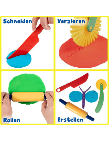 Juego de 6 Herramientas de Masa Ready 2 Learn - Niños