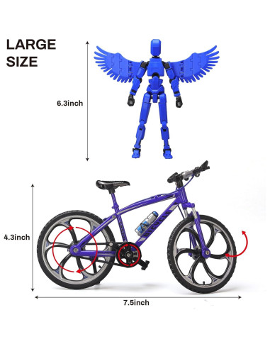 Figura de Acción T13 HRZPACT Mini Bicicleta 16 cm Azul