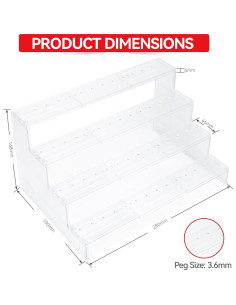 Estante SIXPOINTS para figuras de acción 4 niveles 28x15 cm 2