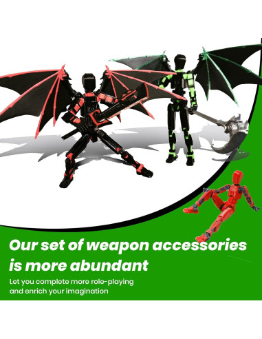 Conjunto de Figuras de Acción T13 Robot Articulado Verde