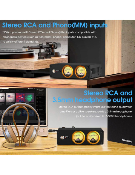 Preamplificador Douk Audio T13 Phono MM RCA Auriculares