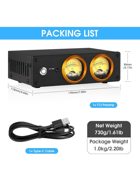 Preamplificador Douk Audio T13 Phono MM RCA Auriculares