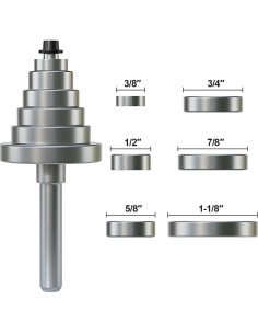 Fresa de Rebaje 1/4" Eje Fivepears con 6 Rodamientos 2