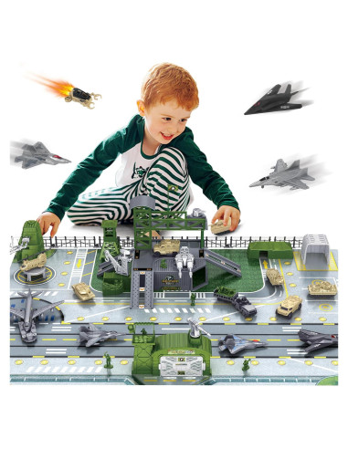 Juguete Militar XDUOYJOY con 13 Vehículos y Accesorios