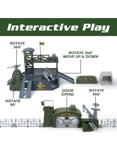 Juguete Militar XDUOYJOY con 13 Vehículos y Accesorios