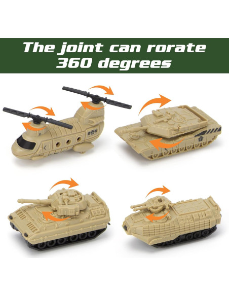 Juguete Militar XDUOYJOY con 13 Vehículos y Accesorios