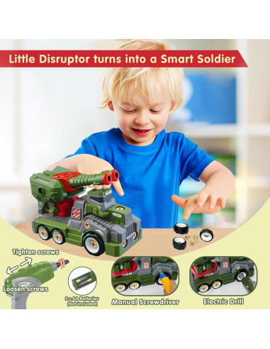 Camión Militar EKU EASYKU con Taladro Eléctrico 1.59 kg