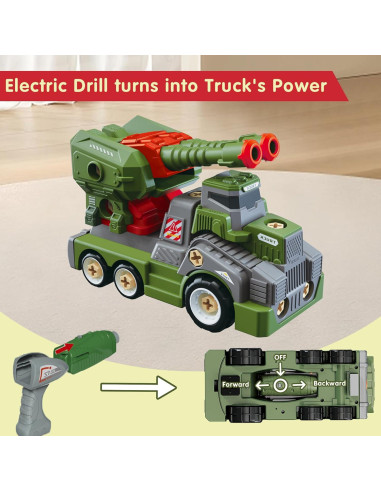 Camión Militar EKU EASYKU con Taladro Eléctrico 1.59 kg