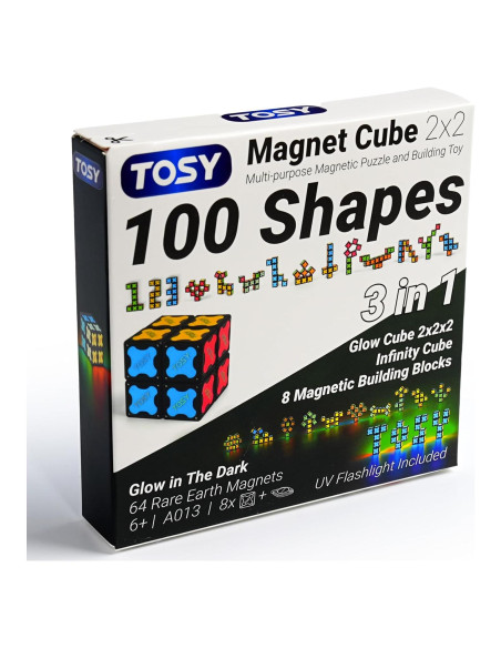 Cubo Magnético TOSY 2x2 - 64 Imanes, Juguete Sensorial