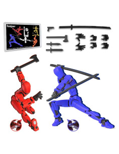 Conjunto de Figuras de Acción Magnéticas Damio DM13 Rojo/Azul