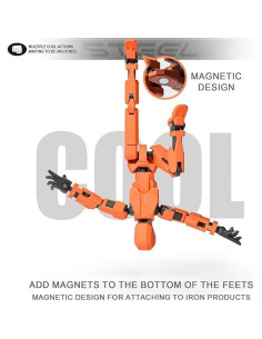 Conjunto de Figuras de Acción Magnéticas Damio DM13 Rojo/Azul 2