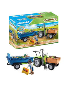 Tractor Cosechador Playmobil 71249 con Remolque Inclinado