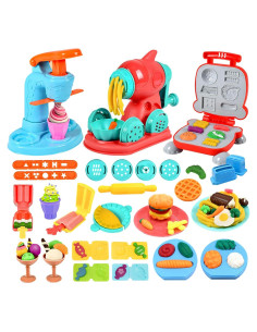Juego de Cocina Crelloci 3 en 1 con Masa de Color