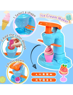 Juego de Cocina Crelloci 3 en 1 con Masa de Color 2